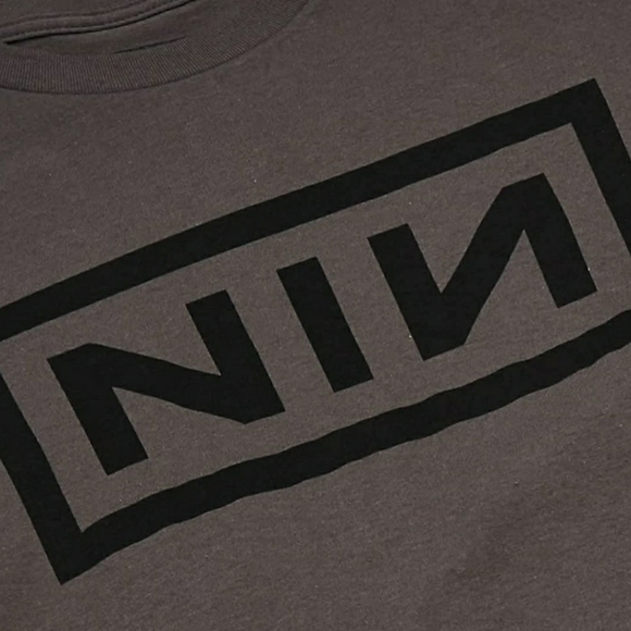 Nine Inch Nails Classic Logo Charcoal Tee - Picture 2 of 4